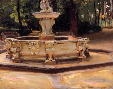 Una fuente de mármol en Aranjuez España John Singer Sargent Pinturas al óleo